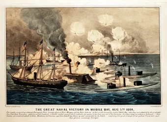 Great Naval Victory in Mobile Bay, Aug. 5th 1864, published 1864, Currier & Ives